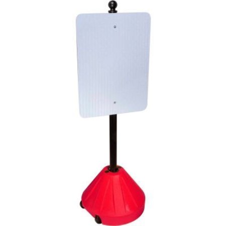 JOSEPH STRUHL CO Magic Master PP2-RED-58P Next Generation Rolling Sign Base, 58" Pole, Red PP2-Red-58P